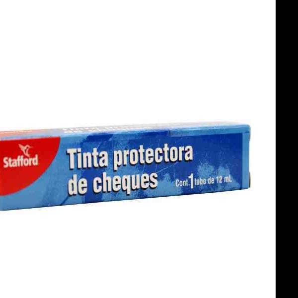 TINTA PROTECTOR DE CHEQUES STAFFORD AZUL 12ML. E10 C120